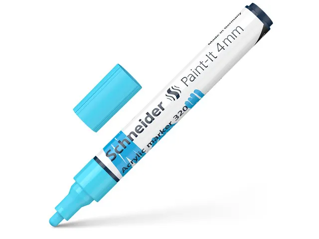 Marqueur acryl Schneider Paint-It 320 4mm pastel bleu