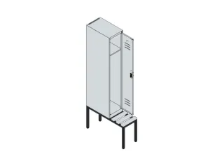 locker met bank,HxBxD 1950x300x815mm,1vak,vak B 300mm,cil.-slot - 4