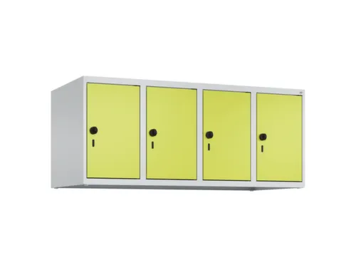 opzetkast,v. locker,4vak.,vak B 300mm,HxBxD 500x1200x500mm,vleugeldeur