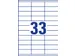 Etiket Avery Zweckform 3421 70x25.4mm wit 3300stuks