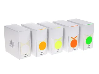 Etiket Rillprint 25mm 500st op rol fluor geel - 7