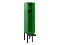 locker met bank,HxBxD 1950x300x815mm,1vak,vak B 300mm,draaigrendel