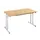 Klaptafel Vrijstaand 140x80 Cm Onderstel Aluminium Blad Beuken