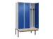 locker met bank,voor scheiding van kleding,HxBxD 2120x1200x815mm,3vak