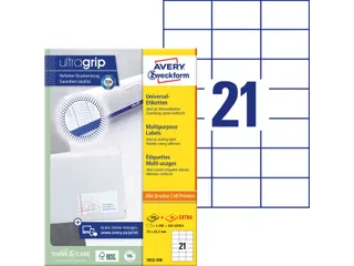 Etiket Avery Zweckform 3652-200 70x42.3mm wit 4200stuks - 5