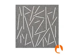Akoestisch wandpaneel vierkant met patroon uitsnede 100x100cm Grijs