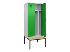 locker met bank,voor scheiding van kleding,HxBxD 2120x800x815mm,2vak