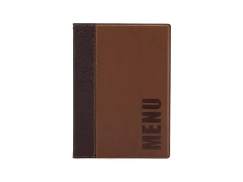 Menukaart Securit Trendy A5 2 tas bruin lederlook