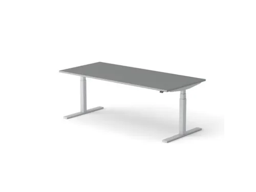 Elektrisch ihv bureau,HxBxD 650-1310x2000x900mm,blad donkergrijs