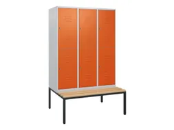 Dubbeldekse dekenkist,HxBxD 1950x1200x815mm,3x2vak.,vak B 400mm