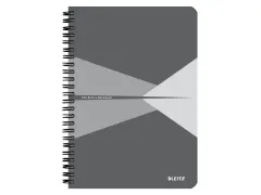 Notitieboek Leitz Office A5 lijn 180pag grijs