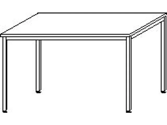 Bureau Hxbxd 720x1200x800mm Bladdecor Beuken Frame Ral 9006