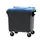 Container 1100 liter vlak deksel Grijs Blauw