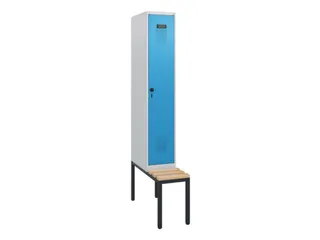 locker met bank,HxBxD 1950x300x815mm,1vak,vak B 300mm,draaigrendel - 2