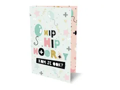 Interstat Uitnodiging Hooray PK 889 Set van 6 kaarten + enveloppen