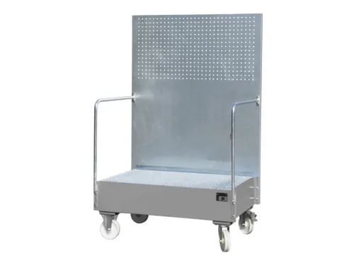 Verrijdbare Opvangbak,V. 2X200L Vat,Opvangvol. 215L
