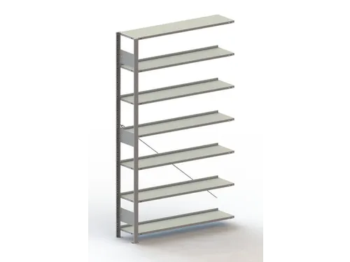 Inhaakstelling Aanbouwveld Verzinkt 2200x1256x336mm 7legborden 80kg
