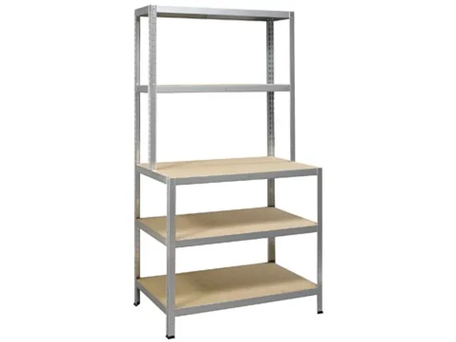 Rek Strong Work Gegalvaniseerd 186x100x60/30Cm 5 Legborden