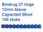 Bindrug Fellowes 12mm 21-rings A4 blauw 100stuks