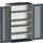 systeemkast,HxBxD 2000x1300x525mm,4xStalen bodem,5-punts sluitsysteem