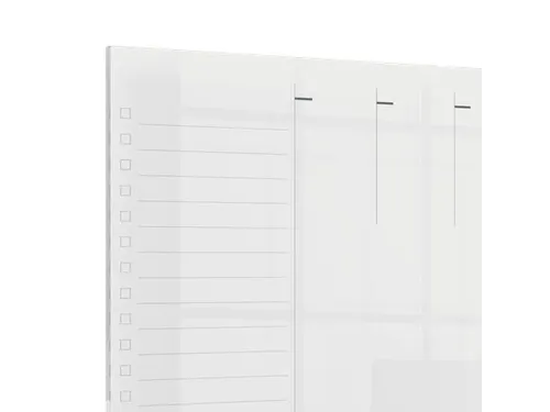 Weekplanner Nobo transparant Whiteboard acryl A4