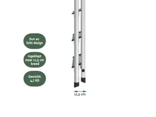 Huishoudtrap aluminium SL500 Zilver 5 Treden - 8