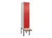 locker met bank,voor scheiding van kleding,HxBxD 2120x400x815mm,1vak