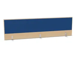 opzetpaneel,v. bureau,aanbouw achter,B 2000mm,NE-esdoorn,BN6016-blauw
