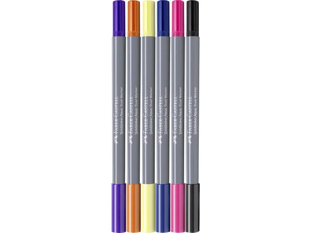 Duo aquarelmarker Goldfaber etui 6 stuks Fantasy