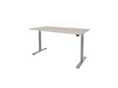 Dextro Basic Zit-sta Bureau Elektrisch 180x80 Lindberg Eiken 25mm Alu