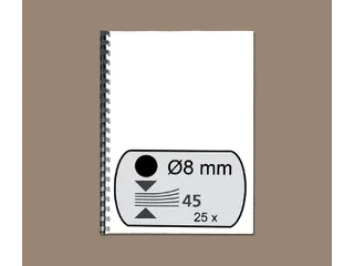 Bindrug Fellowes 8mm 21-Rings A4 Zwart 25 Stuks - 2