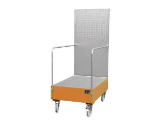 Verrijdbare Opvangbak,V. 2X200L Vat,Opvangvol. 215L - 1