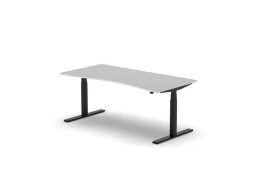 Elektrisch ihv bureau,HxBxD 650-1310x1800x900/800mm,blad wit
