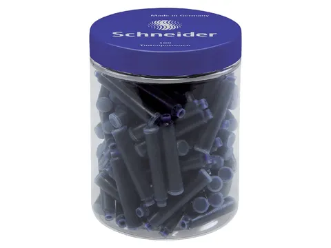 Inktpatroon Schneider Blauw pot 100stuks