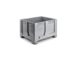 Palletbox,HxLxB 760x1200x1000mm,610l,HDPE,grijs,wanden gesloten