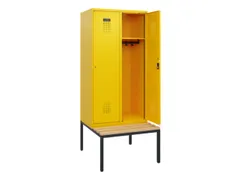 locker met bank,HxBxD 1950x800x815mm,2vak,vak B 400mm,cilinderslot