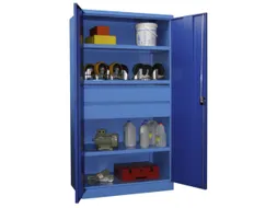 systeemkast,HxBxD 1950x1040x630mm,3xStalen bodem,RAL7035,front RAL7016