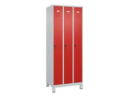 locker,HxBxD 1950x750x500mm,3vak,vak B 250mm,draaigrendel,voeten