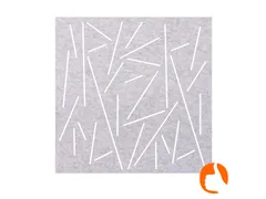 Akoestisch wandpaneel vierkant patroon uitsnede 100x100cm Lichtgrijs