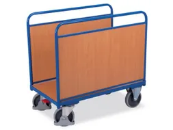Platformwagen 500kg Laadvlak 1260x760mm 2 Zijwanden Ral 5010 Beuken