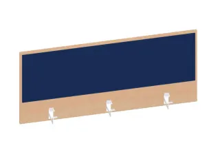 baliepaneel,v. bureau,aanbouw achter,B 1200mm,NE-esdoorn,BN6016-blauw - 1
