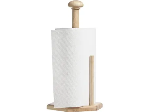 & Trendy keukenrolhouder uit hout lengte 32,3 cm