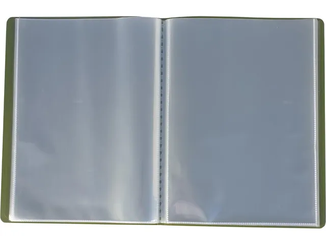 protège-documents Nature ft A4, en PP, 50 pochettes, vert kaki