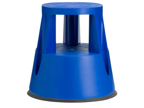 Opstapkruk 150kg Blauw Met Wielen