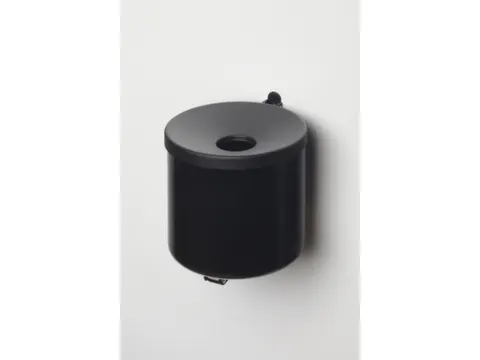 Wandasbak 2.4 Liter HxØ 160x155mm Ral9005 Zwart Staal