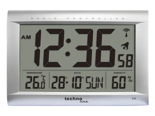 Digitale wandklok Technoline WS 8009 407x270x43mm zilver XXL