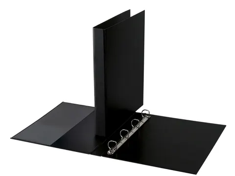 Ringband Quantore A4 4-rings D-mech 20mm PP zwart