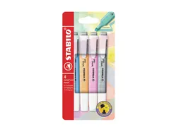 Markeerstift STABILO Swing cool 275/4 pastel assorti etui à 4 stuks