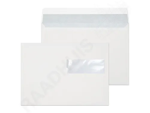 Envelop Raadhuis 162x229 C5 VR dienst plakstrip wit 80gr 25 stuks