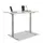 Elektrisch ihv bureau,HxBxD 700-1200x1200x800mm,blad grijs